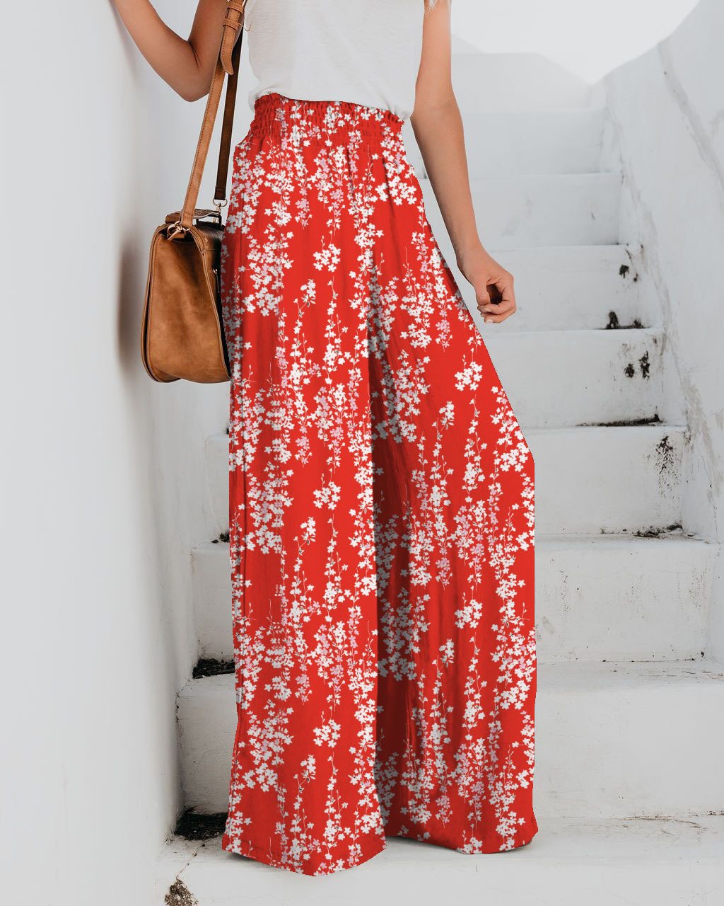 Elastic Waist Oversized Loose Long Casual Palazzo Pants