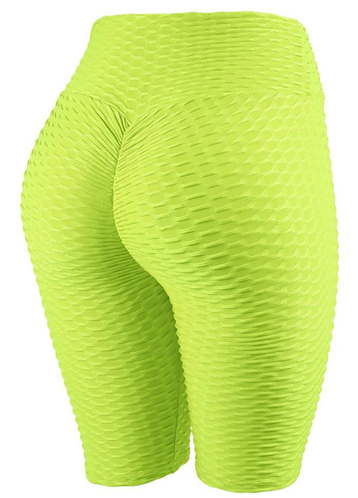 High Waist Solid Color Yoga Shorts