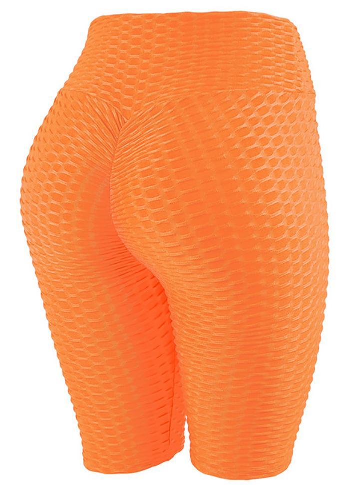 High Waist Solid Color Yoga Shorts