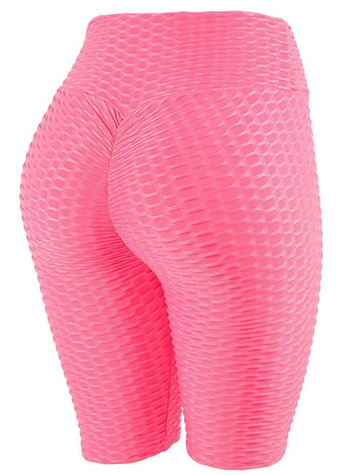 High Waist Solid Color Yoga Shorts