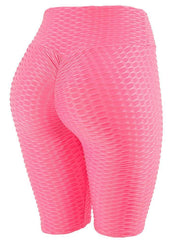High Waist Solid Color Yoga Shorts