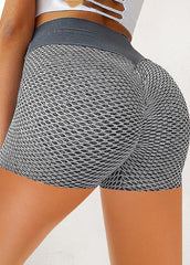 High Waist Printed Yoga Shorts
