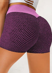 High Waist Printed Yoga Shorts