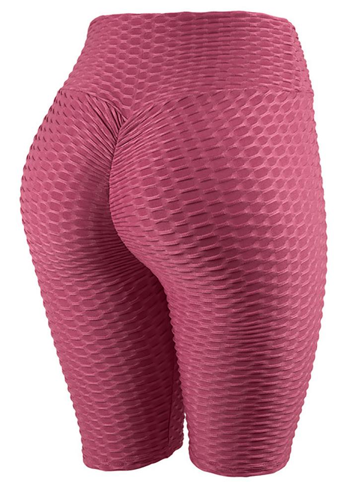 High Waist Solid Color Yoga Shorts