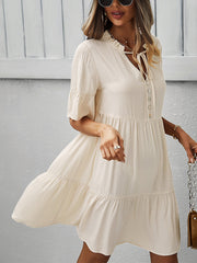 Women's Dresses Solid Color Sexy Temperament Casual Mini Dress