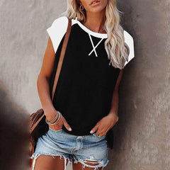 Cap Sleeve Round Neck T-Shirt