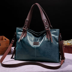 Retro Fashion Casual Soft Leather Shoulder Large Women's Tote Bags