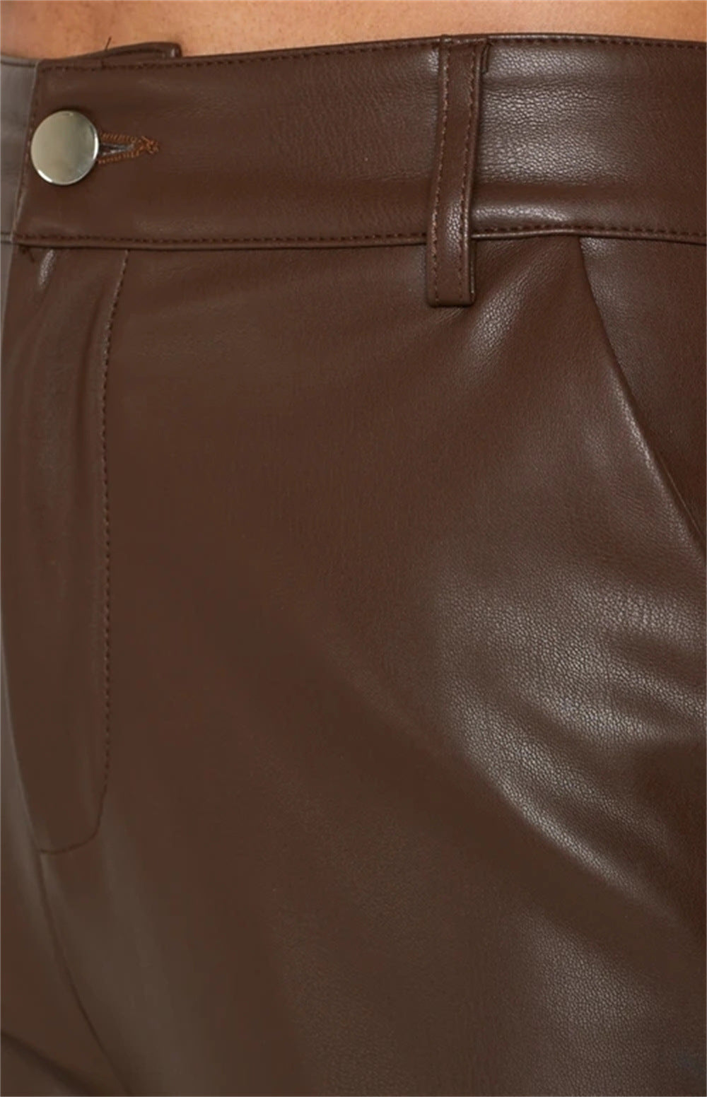 High Waist Solid Color Long Trouser Pants