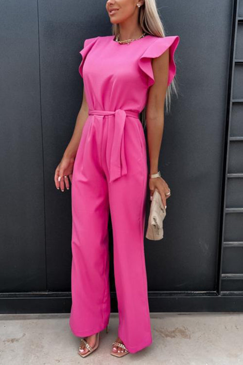 Impression Of You Ruffles Bleted Jumpsuits