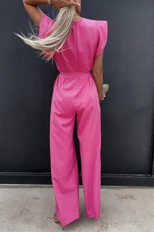 Impression Of You Ruffles Bleted Jumpsuits