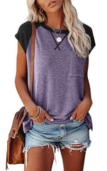 Cap Sleeve Round Neck T-Shirt