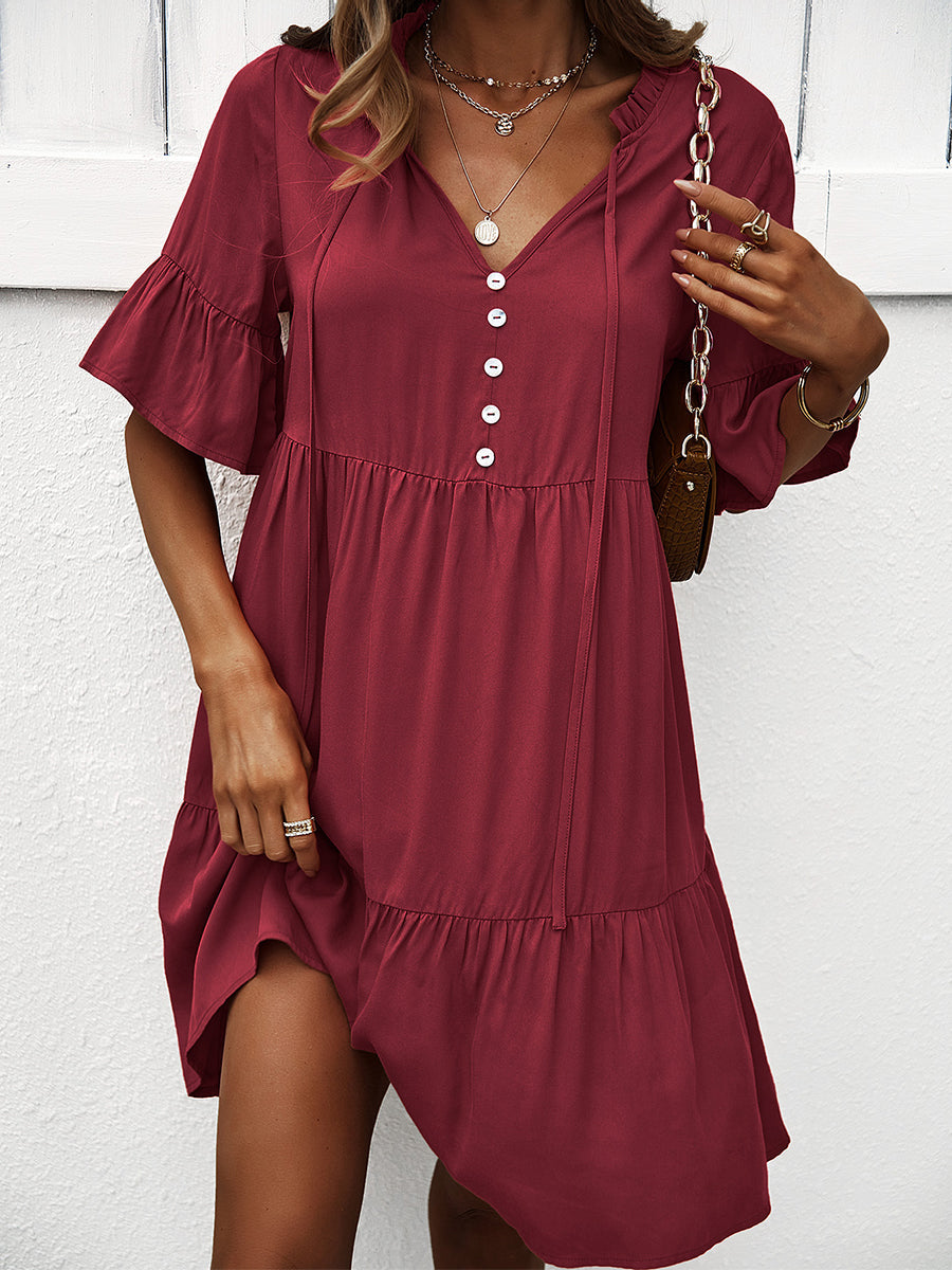 Women's Dresses Solid Color Sexy Temperament Casual Mini Dress