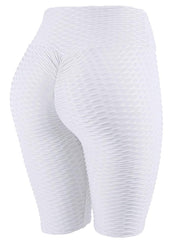 High Waist Solid Color Yoga Shorts
