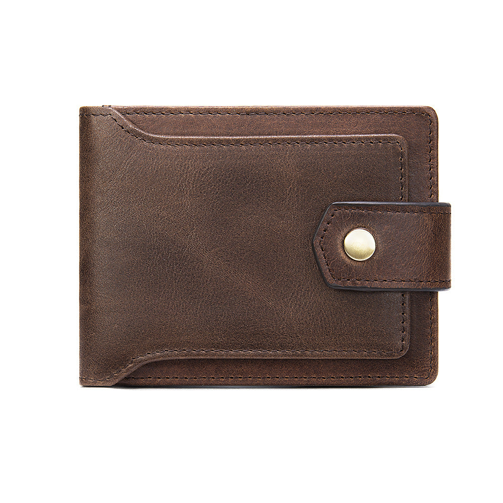 Personalized Men's Leather Retro Holder Cowhide Purse