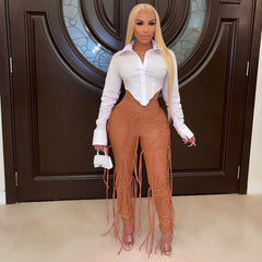 Women's String High Waist Pants