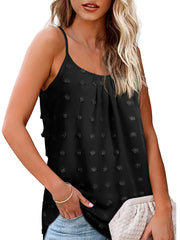 Women's Tank Tops Round Neck Pompom Sleeveless Tank Top