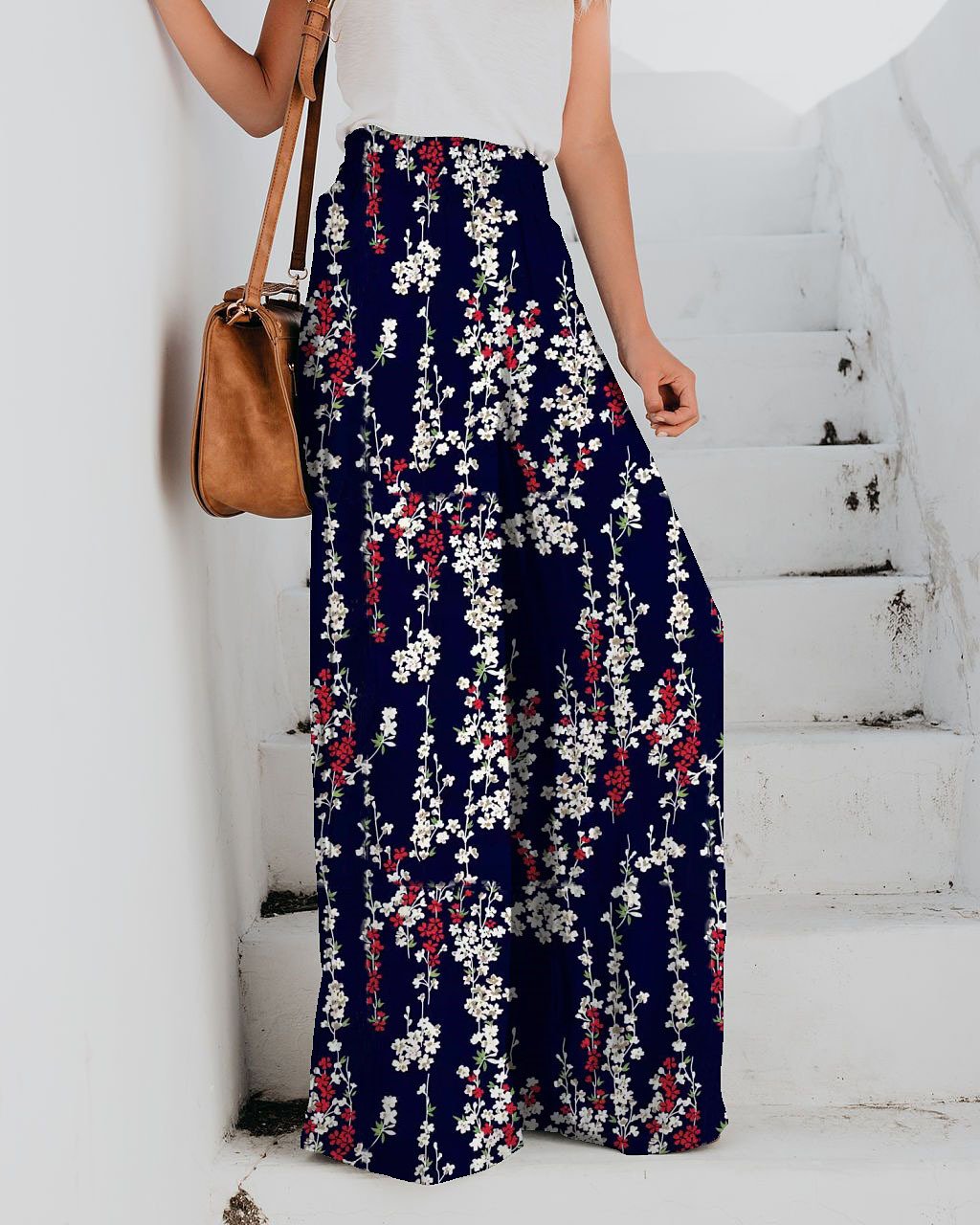 Elastic Waist Oversized Loose Long Casual Palazzo Pants