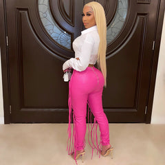 Women's String High Waist Pants