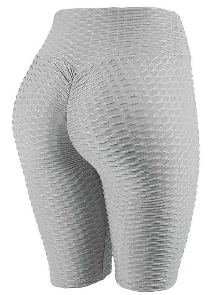 High Waist Solid Color Yoga Shorts