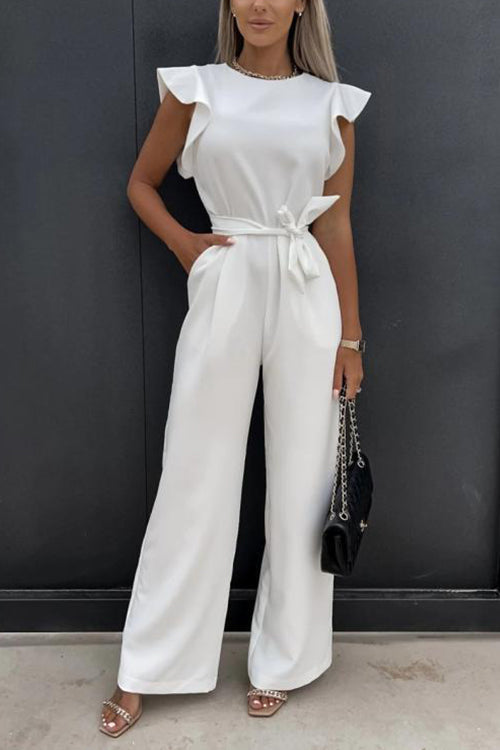 Impression Of You Ruffles Bleted Jumpsuits