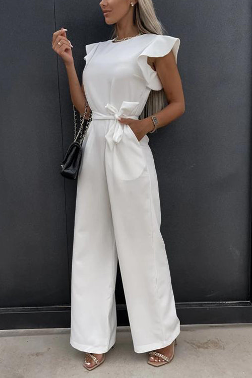 Impression Of You Ruffles Bleted Jumpsuits