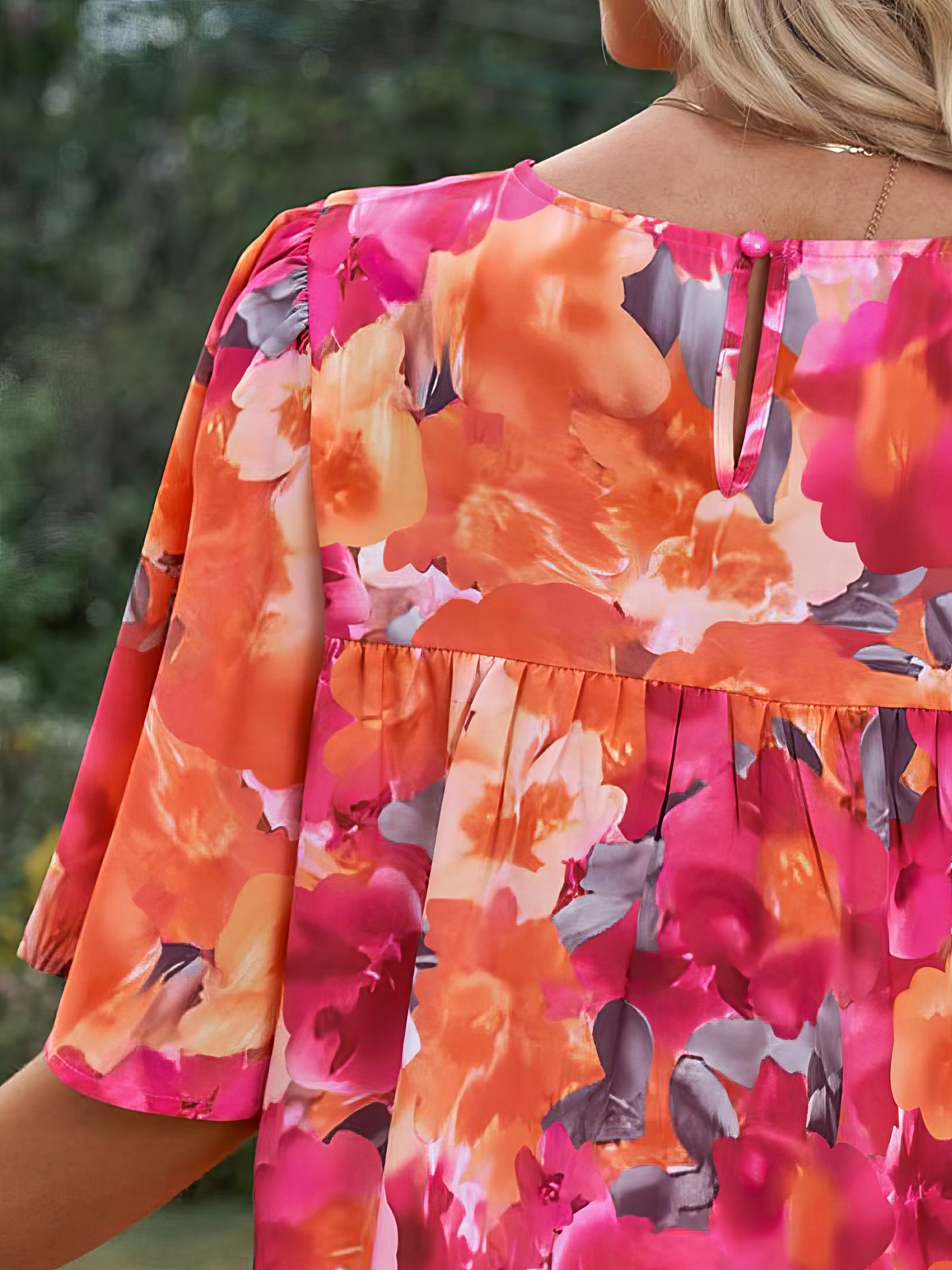 Women's T-Shirts Fashion Casual Floral Print Loose Short Sleeve T-Shirt