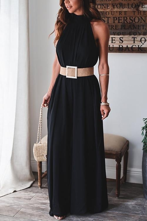 Halter Neck Backless Jumpsuits