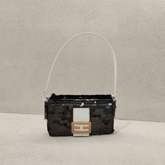 Sequin Fashion Pink Small Square Women's Shoulder Handbags
