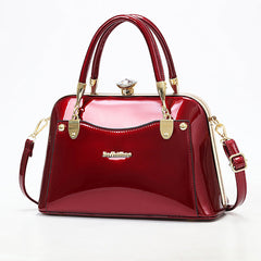 Women's Popular Bright Leather Fashion Big Shoulder Shoulder Bags