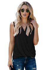 Sleeveless V Neck Tank Tops