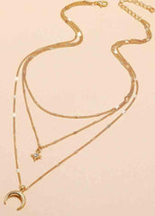 Eight-Pointed Star Moon Necklace