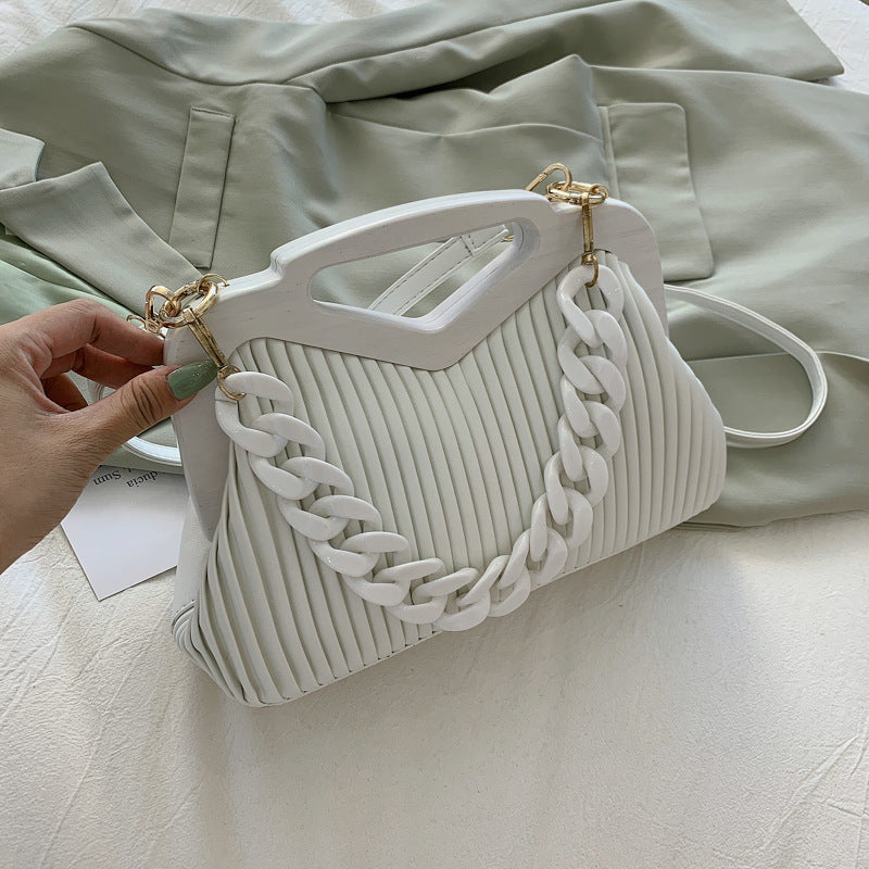 Women's Shoulder Small Summer Versatile Fashion Textured Square Shoulder Bags