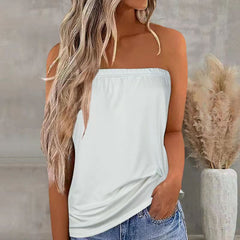 Fashion Sleveless Off Shoulder Printed Blouse