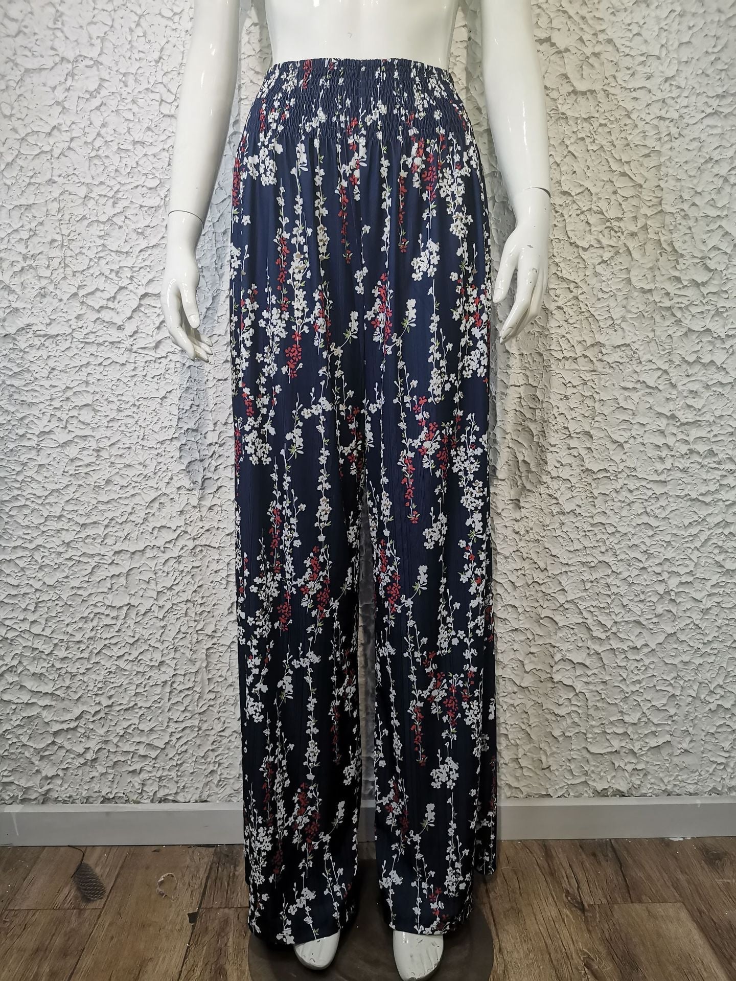 Elastic Waist Oversized Loose Long Casual Palazzo Pants