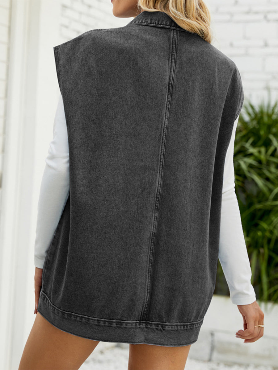 Women's Tank Tops Fashion Trend Denim Sleeveless Tank Top
