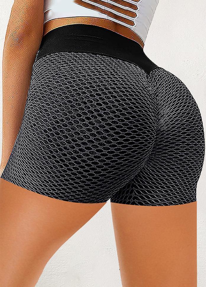 High Waist Printed Yoga Shorts