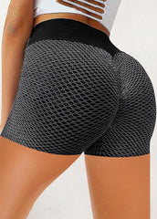 High Waist Printed Yoga Shorts