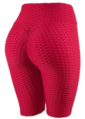 High Waist Solid Color Yoga Shorts
