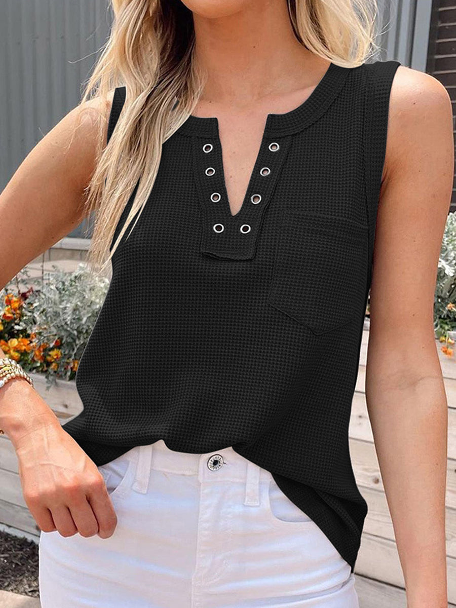 Women's T-Shirts Casual Solid Color V Neck Loose T-Shirt