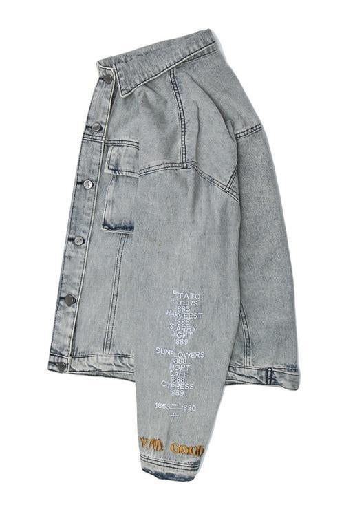 Vincent Van Gogh Embroidered Denim Jacket