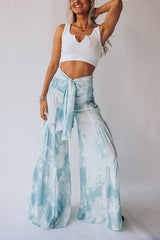 Print Belted Palazzo Pant