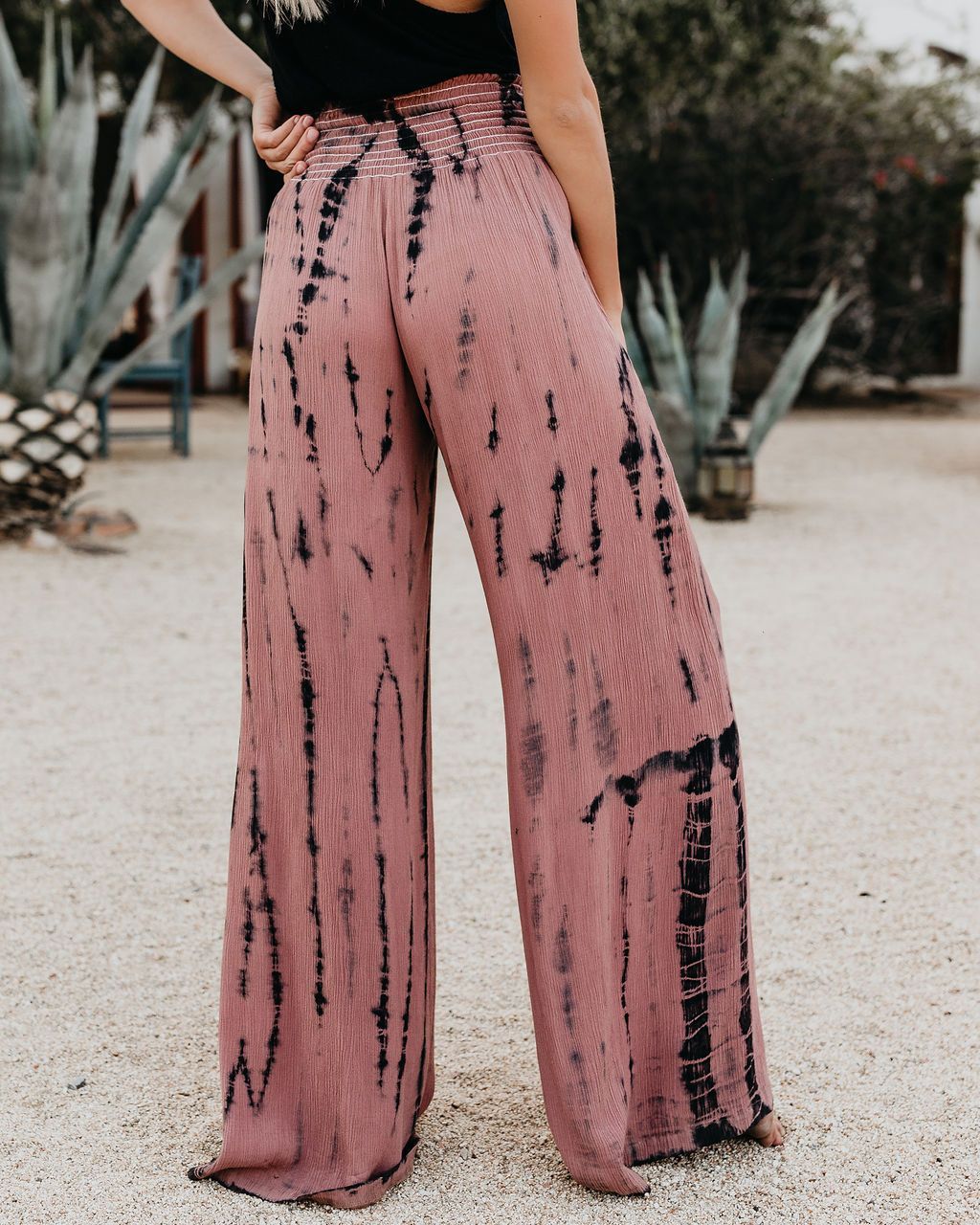 Elastic Waist Oversized Loose Long Casual Palazzo Pants