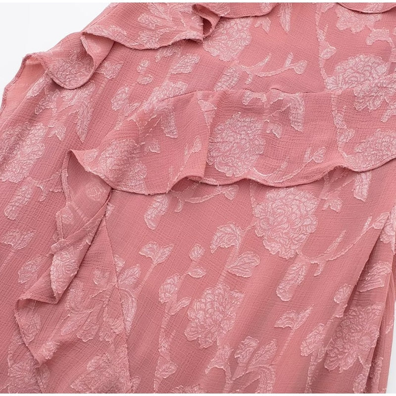 Boho Beach Dress - Ruffled Floral Dress for Your Summer Vacation Vibes Olivia