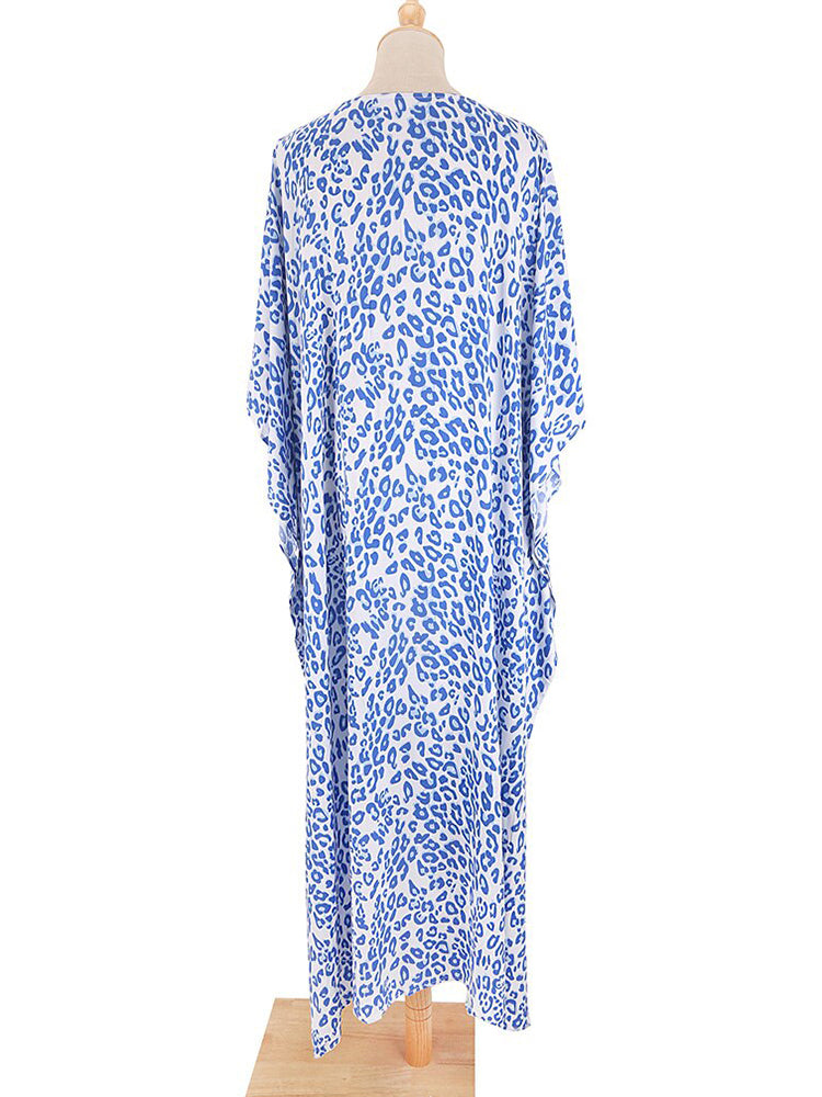 Boho Dress, Beach Dress, Blue Fern