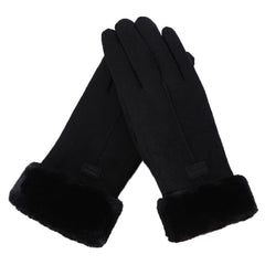 Cute Furry Warm Mitts Full Finger Mittens Female Gloves
