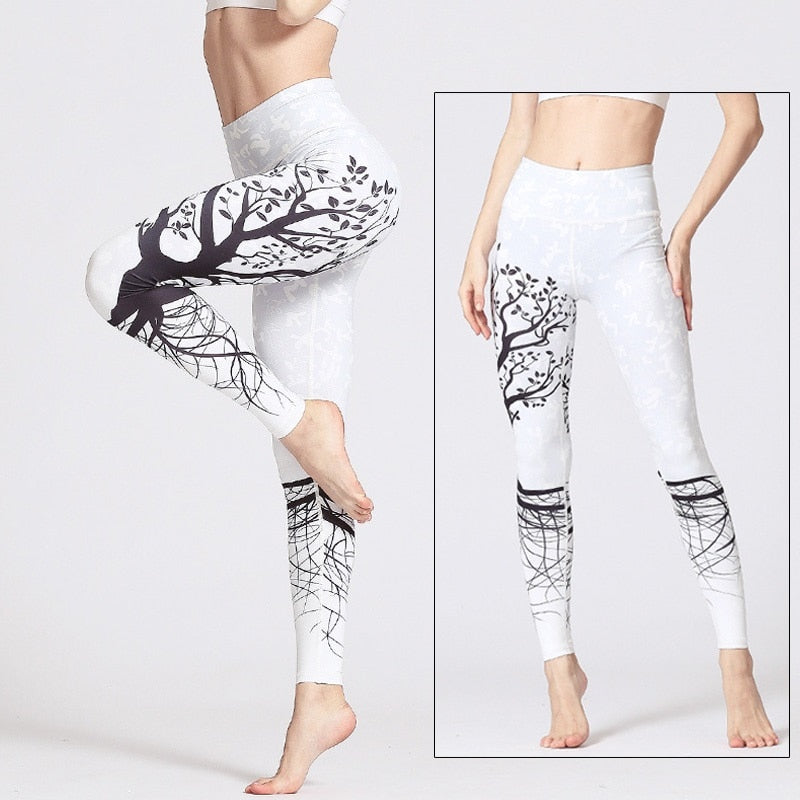 Yoga Legging, Yoga Pants, Boho Legging, Tight with Pocket Forrest in Rose Red Flower