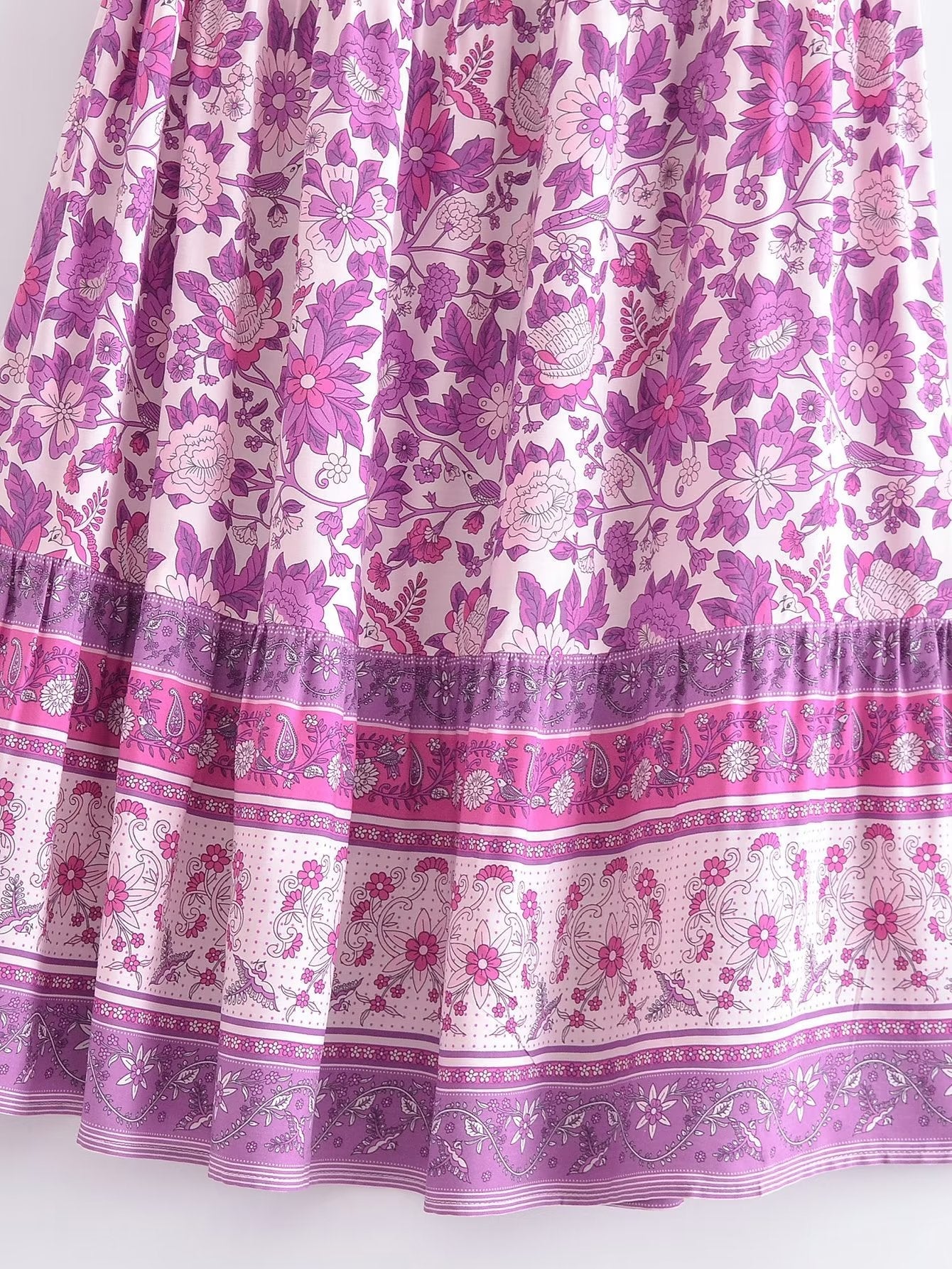 Boho Skirt, Hippie Skirts, Maxi Skirt,  Scilla Elise in Pink and Blue