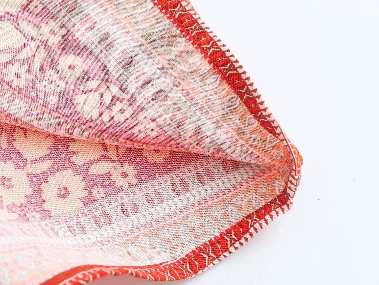 Boho Skirt, Hippie Skirts, Midi Skirt, Marakee in Red and Pink