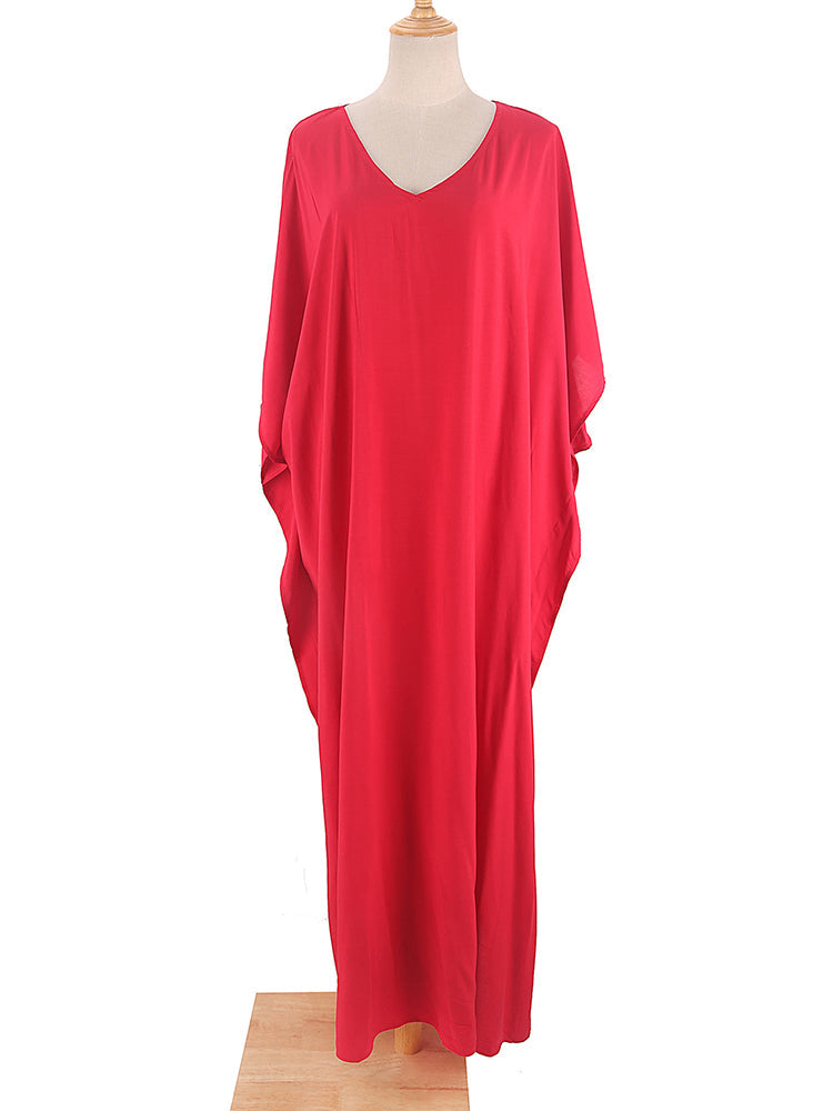 Boho Maxi Dress, Beach Dress, Kaftan Zaynab in Red, Blue, White and Yellow