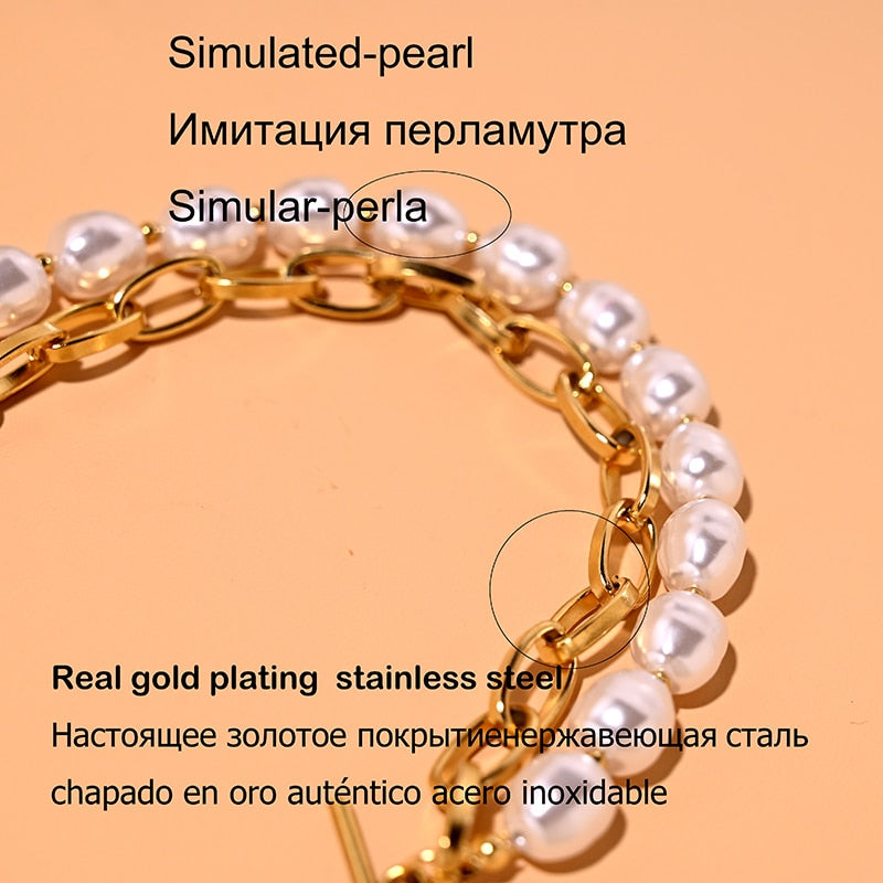 Boho Bracelet, White Puka Shell Bracelet, Gold Chain